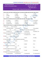 25 đề thi thử học kì 1 thpt quốc gia môn tiếng anh năm 2017 có đáp án