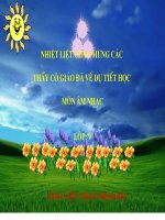 Âm nhạc 9 - Tiết 3 - Ôn lại bài hát - Bóng dáng một ngôi trường