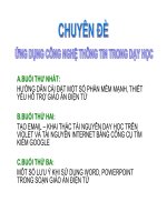 Ứng dụng công nghệ thông tin trong dạy học   phần 1 