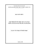 Sạp thái ở tây bắc xưa và nay ( nghiên cứu địa bàn huyện điện biên, tỉnh điện biên) 