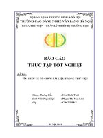Báo cáo thực tập thư viện: Công tác tổ chức tài liệu trong thư viện