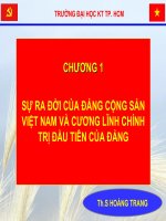 Bài giảng đường lối cách mạng của đảng cộng sản việt nam chương 1 ths  HOÀNG TRANG 