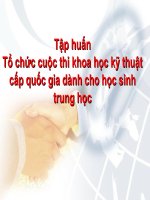 Tập huấn Tổ chức cuộc thi khoa học kỹ thuật cấp quốc gia dành cho học sinh trung học