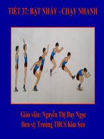 TIẾT 37: BẬT NHẢY - CHẠY NHANH