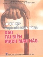 LUYỆN TẬP PHỤC HỒI CHỨC NĂNG SAU TAI BIẾN MẠCH MÁU NÃO