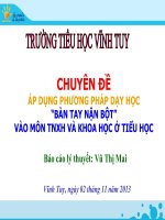Chuyên Đề Áp Dụng Phương Pháp Dạy Học “Bàn Tay Nặn Bột” Vào Môn TNXH Và Khoa Học Ở Tiểu Học