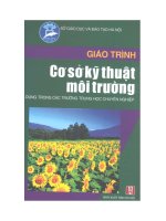 Giáo trình cơ sở kỹ thuật môi trường (NXB hà nội 2005)   hoàng đình thu, 91 trang 