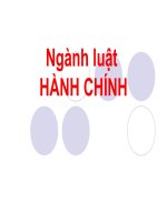 Bài giảng pháp luật đại cương chương 6 ngành luật HÀNH CHÍNH 