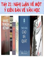 Nghị luận về một ý kiến bàn về văn học   ngữ văn 12 