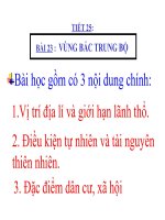 Bài 23  vùng bắc trung bộ