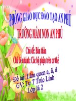 BÀI GIẢNG PHÁT TRIỂN NHẬN THỨC làm quen chữ cái a,a,a   phát triển ngôn ngữ 