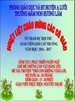 CHỦ đề NHỮNG CON vật ĐÁNG yêu đề tài TRUYỆN THỎ CON KHÔNG VÂNG lời  