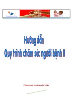 HƯỚNG DẪN QUY TRÌNH CHĂM SÓC NGƯỜI BỆNH 2