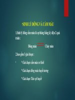 SINH lý ĐÔNG và cầm máu 