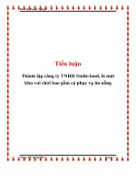 Tiểu luận Thành lập công ty TNHH Smile  Land, là một khu vui chơi bao gồm cả phục vụ ăn uống