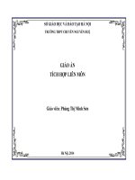 giáo án tích hợp liên môn bài 7 (lịch sử lớp 10) sự PHÁT TRIỂN LỊCH sử và nền văn hóa đa DẠNG của ấn độ 