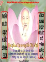 Bài giảng tư tưởng hồ chi minh giảng viên đỗ minh tứ mở đầu KT 