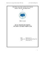 Tiểu luận Quản trị rủi ro trong tổ chức sự kiện triễn lãm