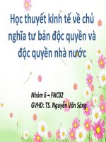 Học thuyết kinh tế về chủ nghĩa tư bản độc quyền và độc quyền nhà nước 