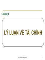 bài giảng tài chính tiền tệ của thầy nguyễn anh tuấn c  1  LÝ LUẬN  t c 