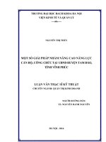 MỘT SỐ GIẢI PHÁP NHẰM NÂNG CAO NĂNG LỰC CÁN BỘ, CÔNG CHỨC TẠI UBND HUYỆN TAM ĐẢO, TỈNH VĨNH PHÚC