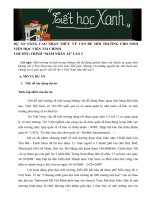 Dự án truyền thông môi trường tiết học xanh