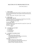 Bài giảng đại cương về các phương pháp vô cảm 