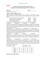 Đề thi giữa kì kế toán quản trị của thầy Phong Nguyên có lời giải