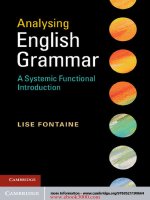 Phân tích ngữ pháp Tiếng Anh Analysing English Grammar A Systemic