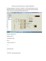 BÀI tập về sử DỤNG NGẮT VI điều KHIỂN 8051