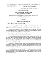 Quy chế làm việc của UBND xã Phước Thành nhiệm kỳ 20162021