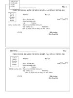 MẪU 1 PHIẾU DỰ THI HKPĐ 2015