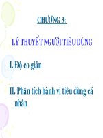 Bài giảng kinh tế vi mô 1 chương 3 thạc sĩ lê kiên trung 