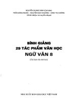 Bình giảng 29 tác phẩm văn học 8