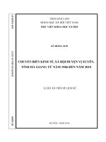 Chuyển biến kinh tế, xã hội huyện vi xuyên, tỉnh hà giang từ năm 1986 đến năm 2010 