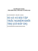 bài tập trắc nghiệm khối trụ có đáp án
