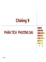 Slide bài giảng nguyên lý thống kê chương  9 PHÂN TÍCH  PHƯƠNG SAI 