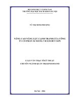 Nâng cao năng lực cạnh tranh của công ty cổ phần xi măng vicem bút sơn 