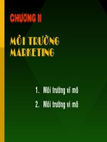 BÀI GIẢNG MARKETING căn bản CHƯƠNG II môi TRƯỜNG MARKETING 