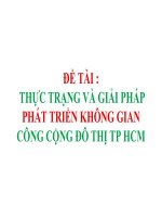 Thực trạng và giải pháp phát triển không gian công cộng đô thị TP HCM 