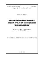 Hoàn thiện tiêu chí và phương pháp đánh giá CCCX từ thực tiễn tỉnh Quảng Bình trong giai đoạn hiện nay(tt)