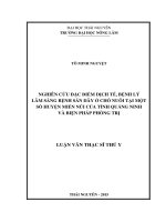 Nghiên cứu đặc điểm dịch tễ, bệnh lý, lâm sàng bệnh sán dây ở chó nuôi tại một số huyện miền núi của tỉnh quảng ninh và biện pháp phòng trị 