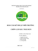 báo cáo kĩ thuật môi trường chôn lấp rác thải rắn