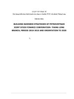 Luận văn thạc sĩ xây dựng chiến lược kinh doanh của công ty cổ phần PVFC chi nhánh thăng long