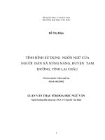 Tình hình sử dụng ngôn ngữ của người dân xã nùng nàng, huyện tam đường, tỉnh lai châu 