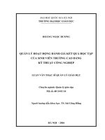 Quản lý hoạt động đánh giá kết quả học tập của sinh viên trường cao đẳng kỹ thuật công nghiệp
