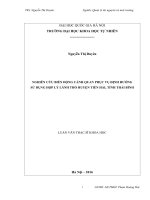 Nghiên cứu biến động cảnh quan phục vụ định hướng sử dụng hợp lý lãnh thổ huyện tiền hải, tỉnh thái bình 