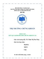 Báo cáo phân tích kỹ thuật thị trường chứng khoán của cô Thu Thủy
