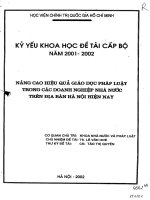 Nâng cao hiệu quả giáo dục pháp luật trong các doanh nghiệp nhà nước trên địa bàn hà nội hiện nay 