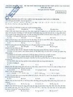 Đề thi thử môn hóa chuẩn bị cho kì thi THPT quốc gia (có đáp án)